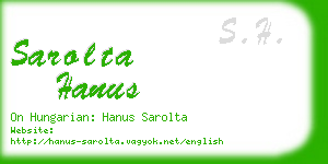 sarolta hanus business card